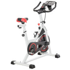 Professional Cycle Cycle Cyclette Adjustable Chamber with LCD screen and Portobicchieri, 8kg flywheel, white - Borge' Group Limited