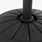Ã˜43cm 13kg concrete Ã˜43cm round umbrella base for 38mm and 48mm poles, black, black - Borgè