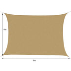 4 x 6m PE Rectangular Sun Shade Sail Awning UV Protection Sun Shade Sail, Yellow - Borge' Group Limited
