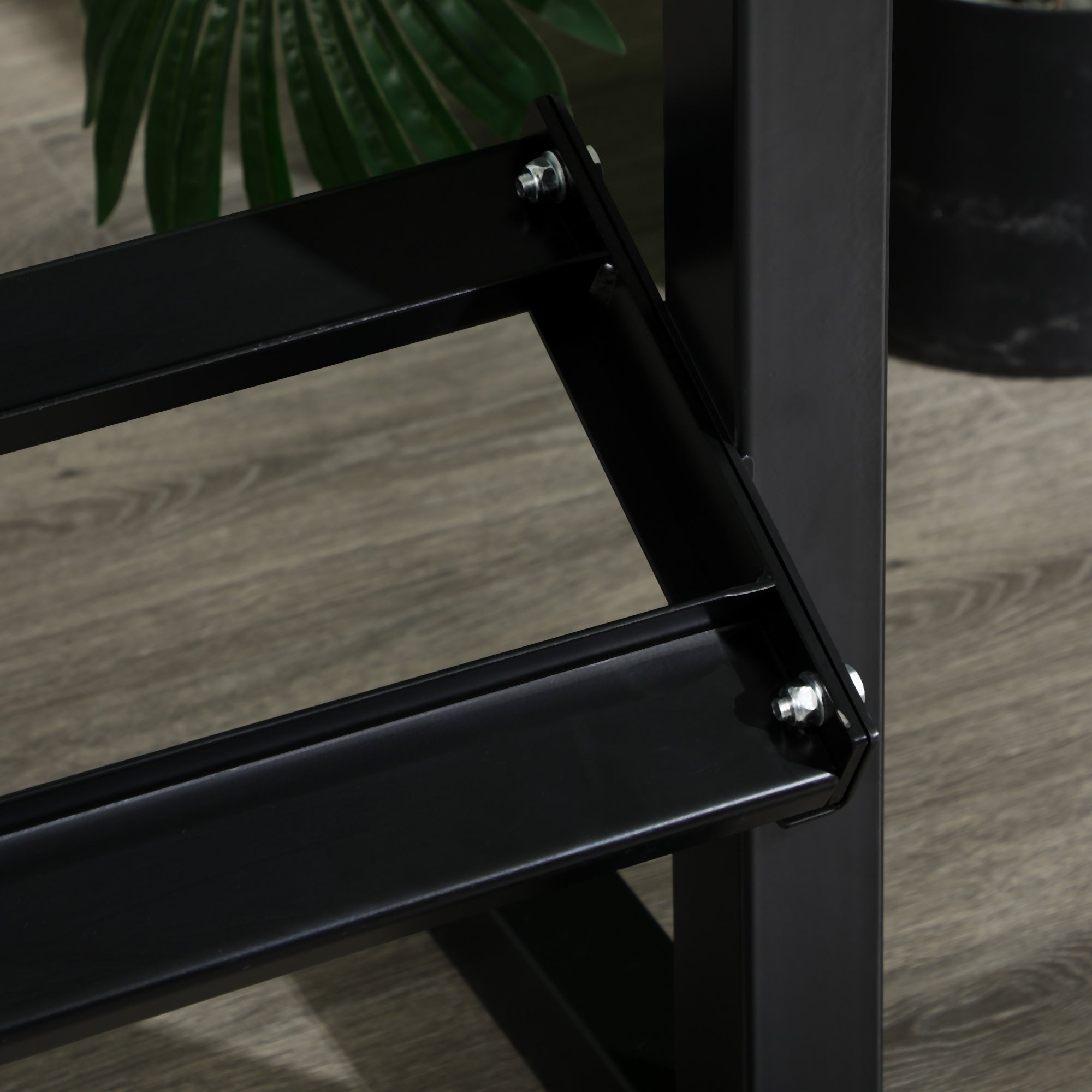 SportNow brings weight with 2 steel shelves for gym, home and office, 92.5x50.5x80.5cm, black - Borgè