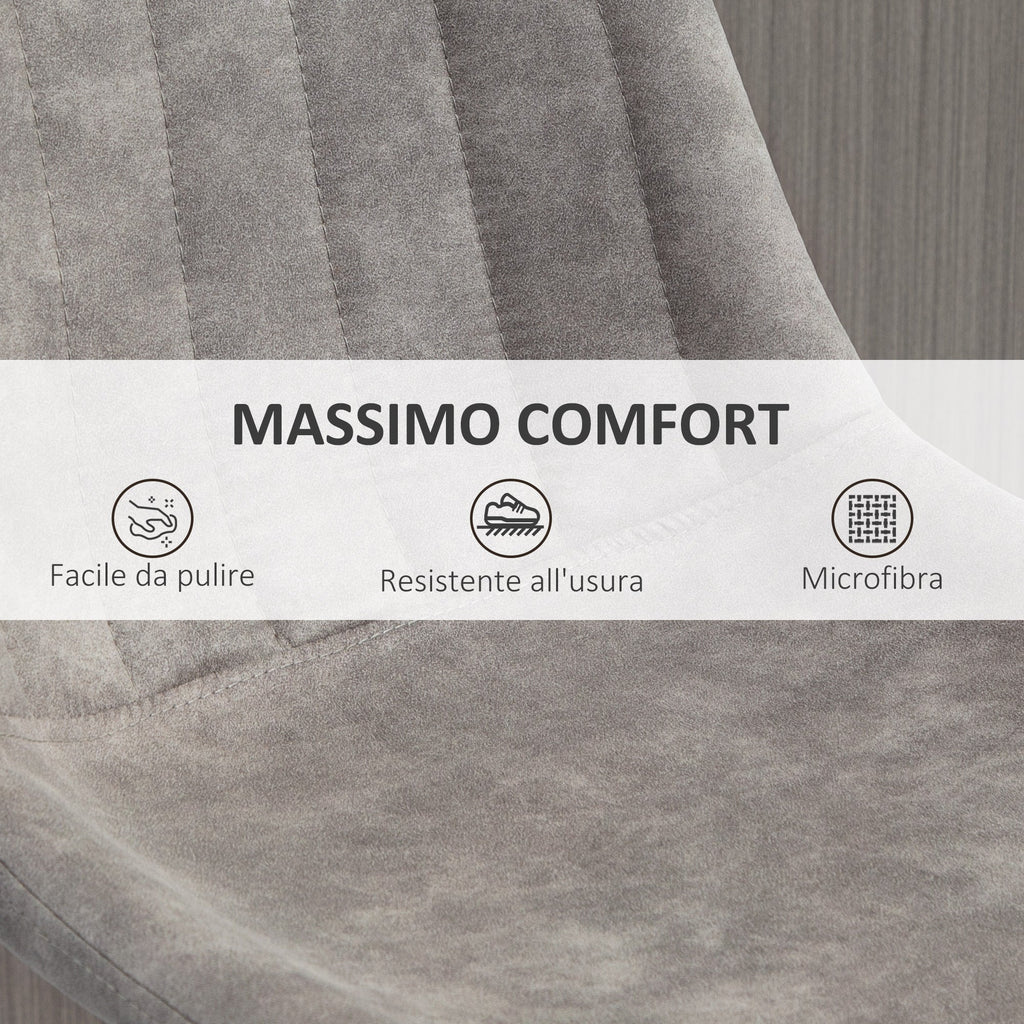 Set 2 bar stools with backrest, footrests and adjustable industrial style height, Grey - Borgè