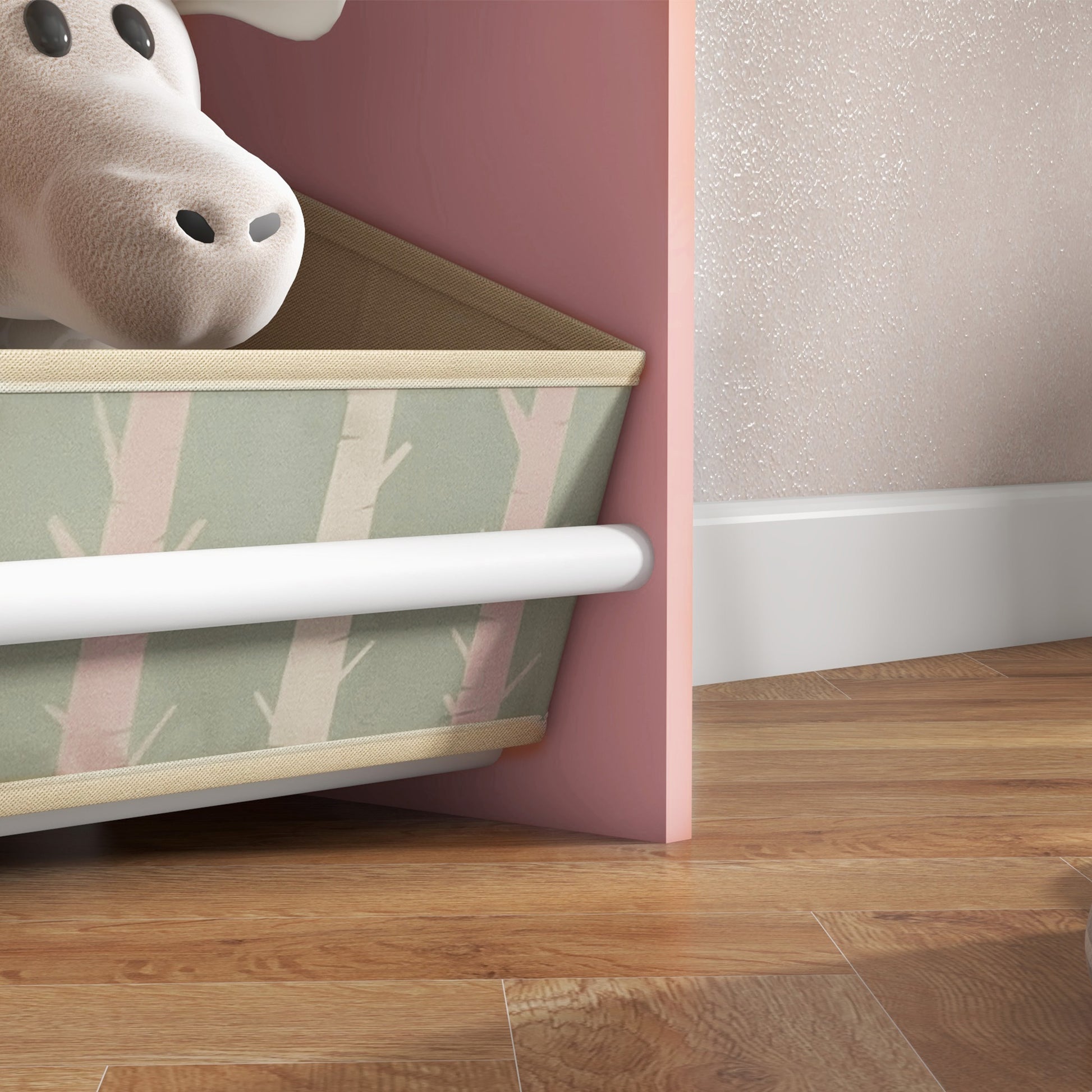 Zonekiz Keeping shelf for children with removable shelves and drawers, pink - Borgè