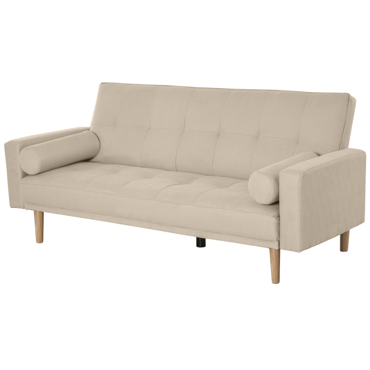 Sofa bed 3 seats with adjustable backrest on 3 beige levels - Borgè