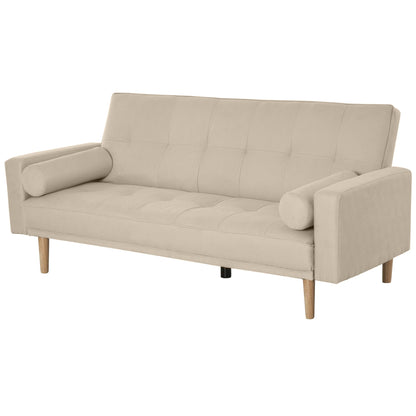 Sofa bed 3 seats with adjustable backrest on 3 beige levels - Borgè