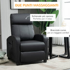 Homcom Campaign Relax Massive with remote control and 8 programs, reclination and footrests, 68x88x98cm, cream - Borgè