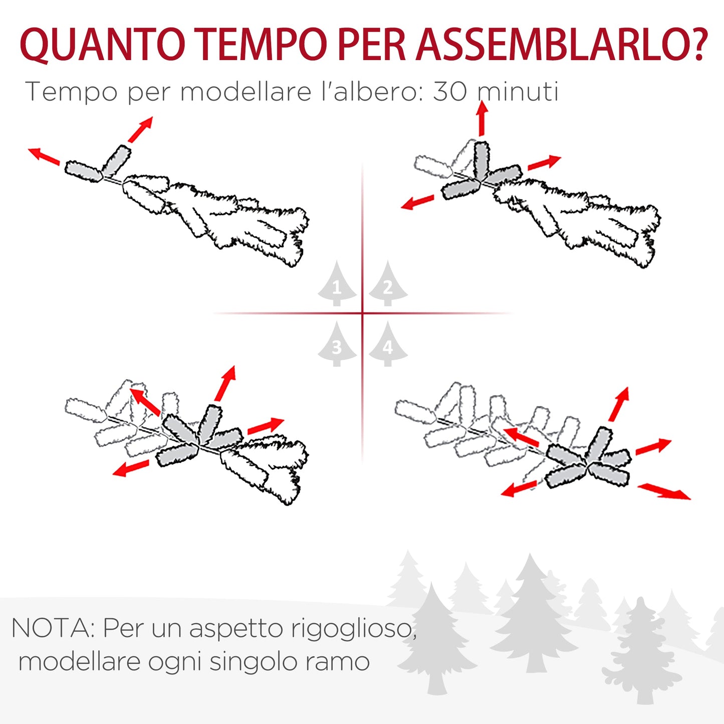 Christmas Tree with Snow Effect (SLIM Tree) 180cm Artificial Snowy Christmas Tree with 390 Branches, Removable Base Christmas Decorations - Borgè