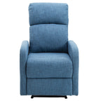 Homcom Relaxable Relaxing Manual Armchair With Bring 125kg Blue Fabric 66 Ã— 83 Ã— 107cm - Borgè