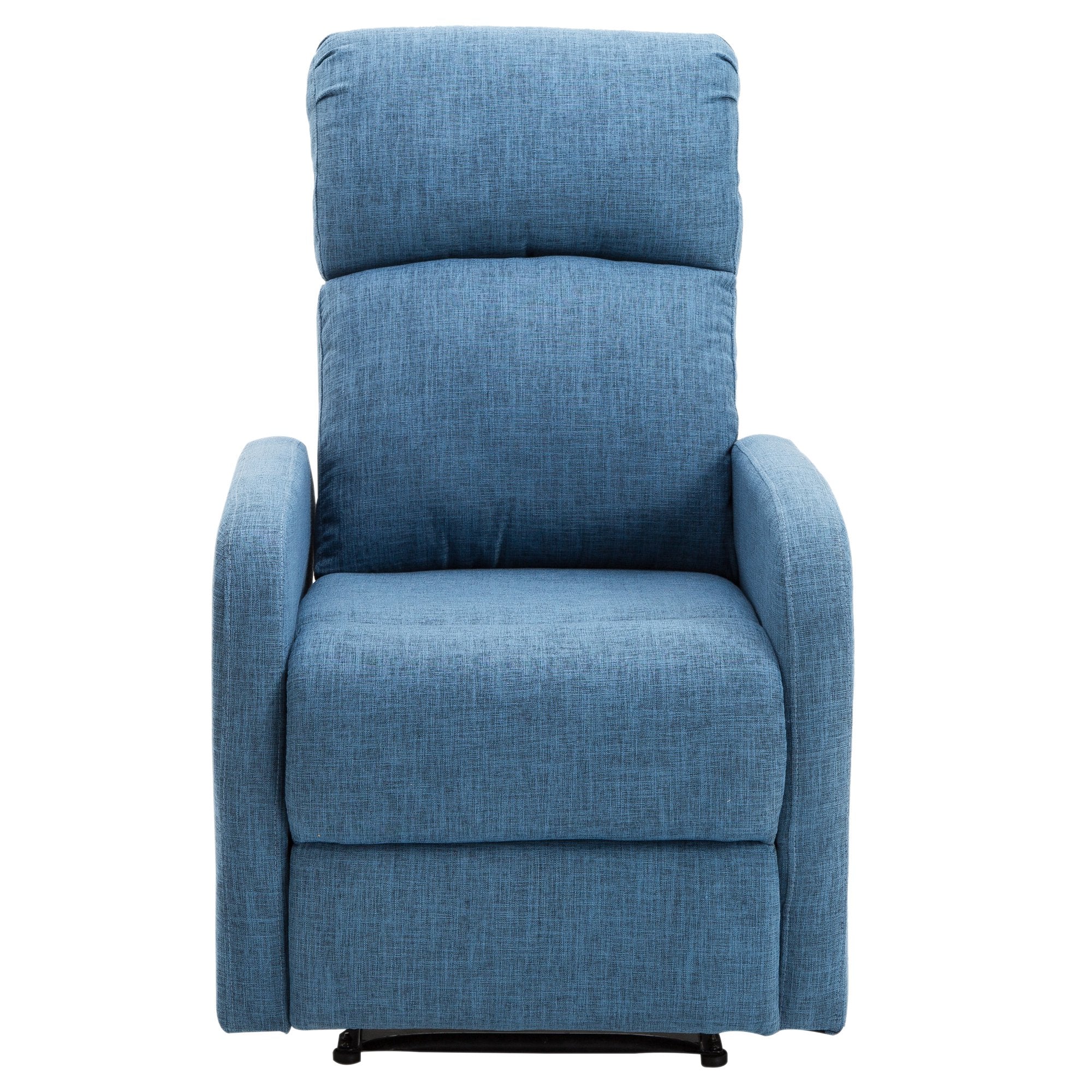 Homcom Relaxable Relaxing Manual Armchair With Bring 125kg Blue Fabric 66 Ã— 83 Ã— 107cm - Borgè