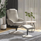 Homcom Relaxable relaxation armchair with gray faux leather footrests - Borgè
