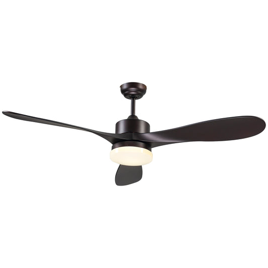 ceiling fan with light and remote control, 6 speeds, φ132x43cm