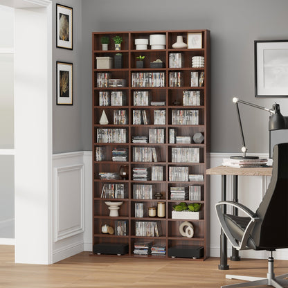 Homond Modular Bookcase Mobile CD Classic CD 36 Adjustable Dispartures Wood 195 Ã— 102 Ã— 23.5cm - Borgè