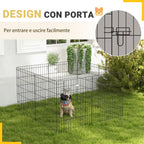Pawhut fence for dogs and puppies, 8 -piece animal boxes in iron wire, 76 x 61cm black - Borgè