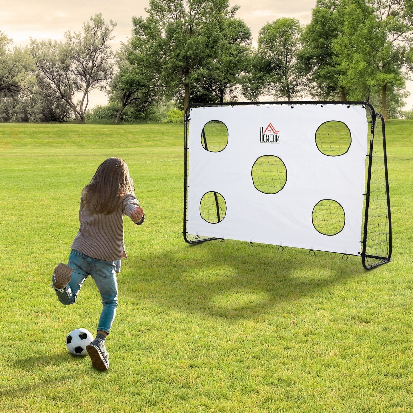 Football door for children and adults Network in PE in metal Oxford black black