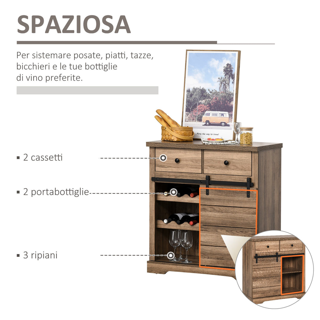 Homcom industrial style kitchen belief Vintage pantry - Borgè