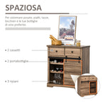 Homcom industrial style kitchen belief Vintage pantry - Borgè