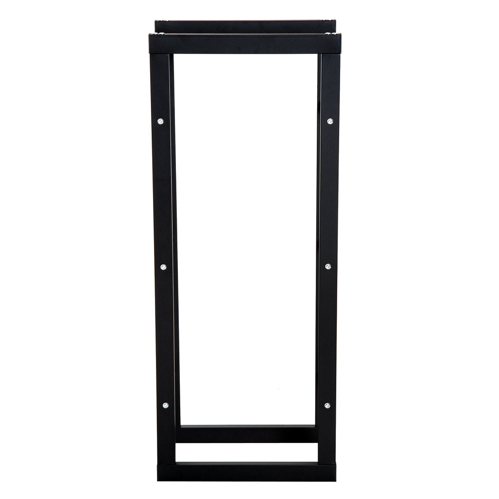 shelf wood for interior and black outside, 40x25x100cm - Borgè