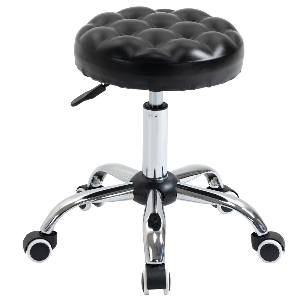 Beauty Black Stool adjustable with 5 wheels ( ф48x47-59Acm ) - Borgè