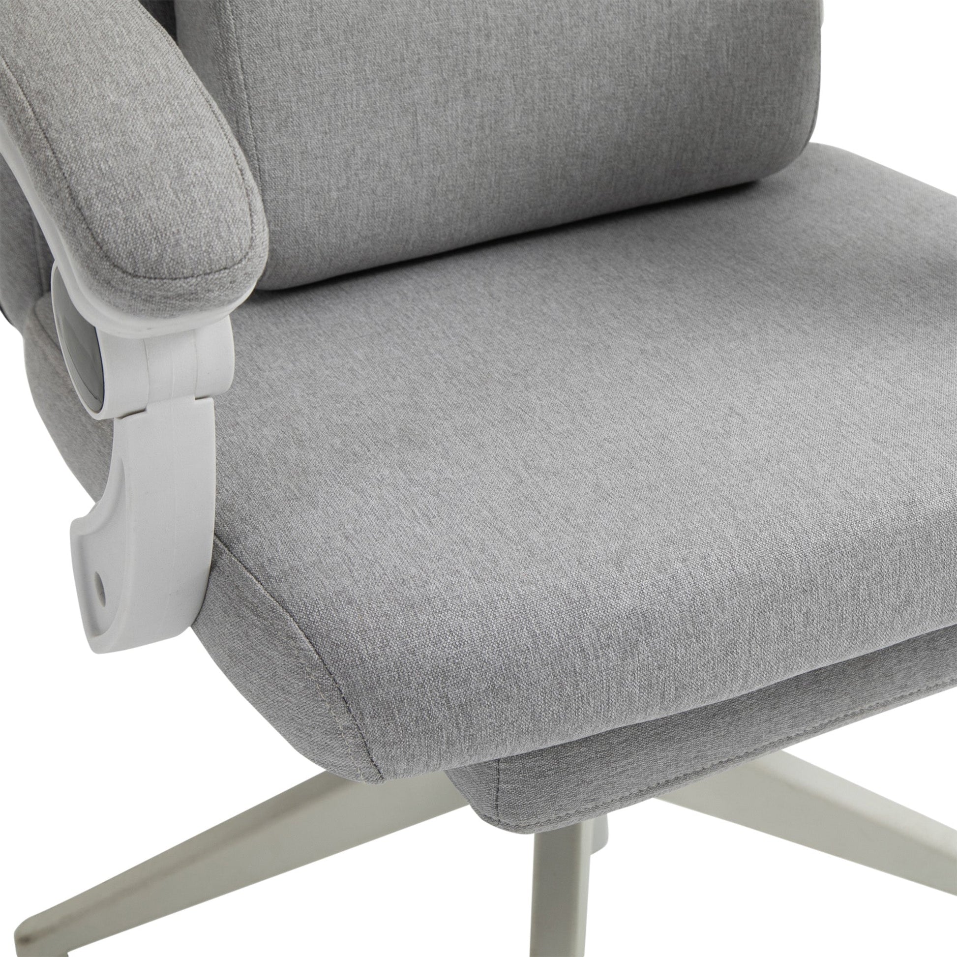 Ergonomic office armchair, lumbar cushion, pest and removable footrest, Grey 62x68x117-127cm - Borgè