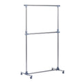 Stenter bend with adjustable height and extension, 4 swivel wheels, stainless steel and ABS, 165x48x180cm - Borgè