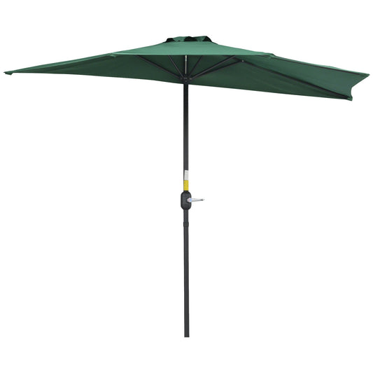 Outsunny semicircular umbrella waterproof UV Green Protection 269 x 138 x 236cm - Borgè