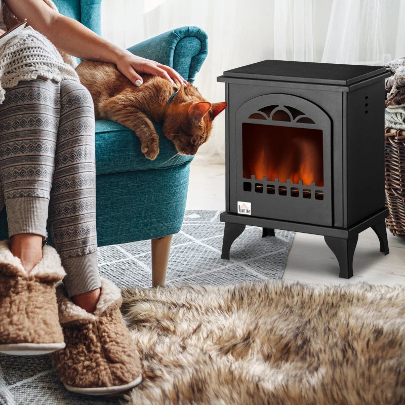 Metal Bioethanol Fireplace with 3h Combustion with 1.2L Tank and Cover | 25mÂ², 41x25x54 cm, Nero - Borgè