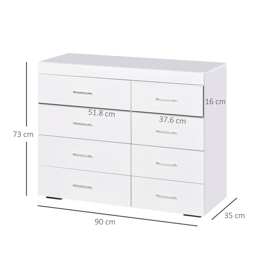 Desk for home and wooden office, white, 90x35x73cm - Borgè