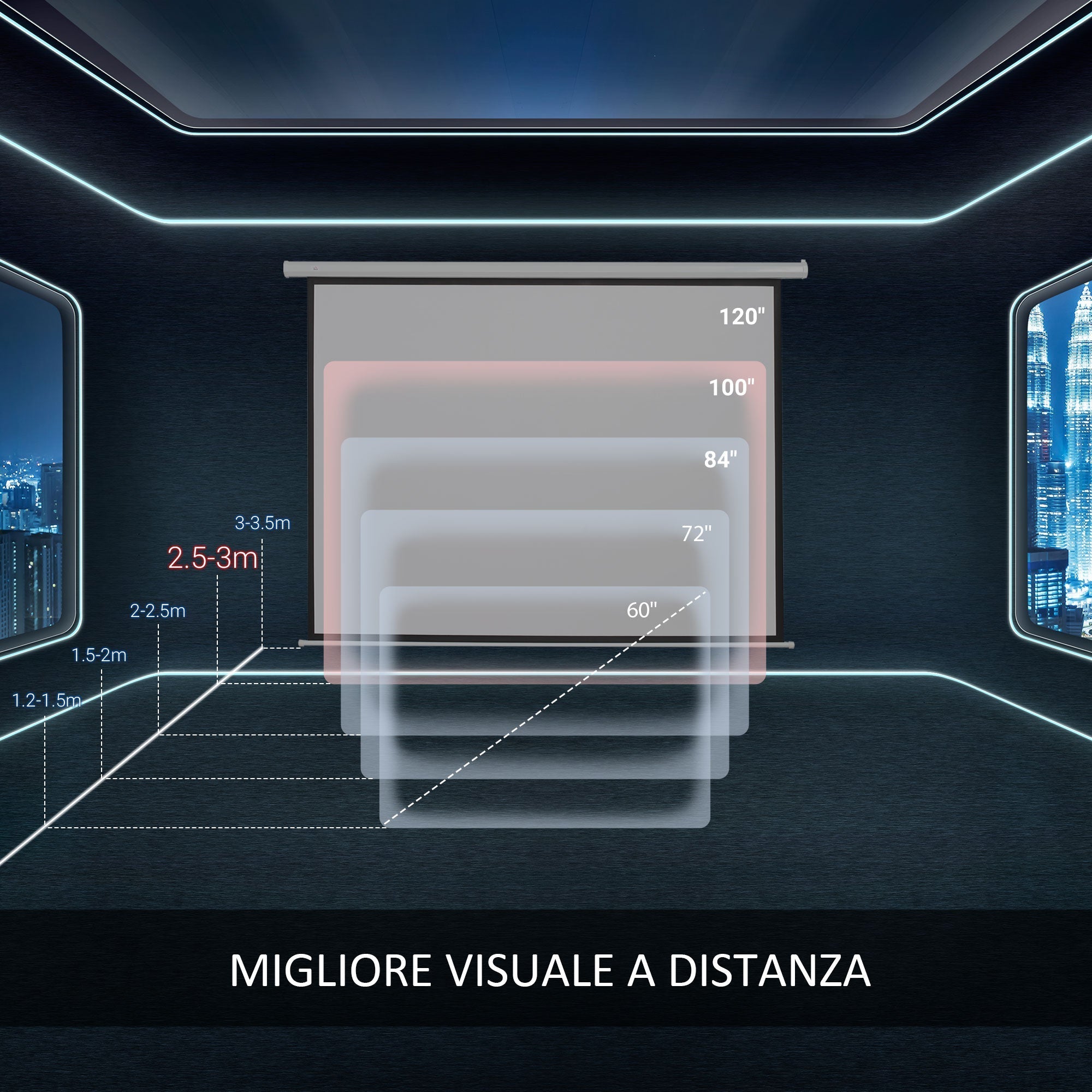 Projection Screen 100'' | - Borgè