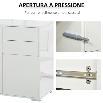 Multiuse cabinet cabinet with pressure opening - white - Borgè