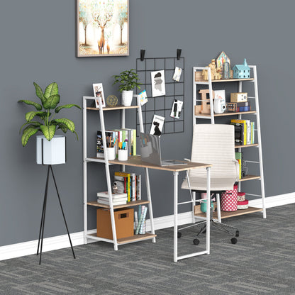 Folding desk with Book Dediced Bookshop in White Metal and Oak - Borgè