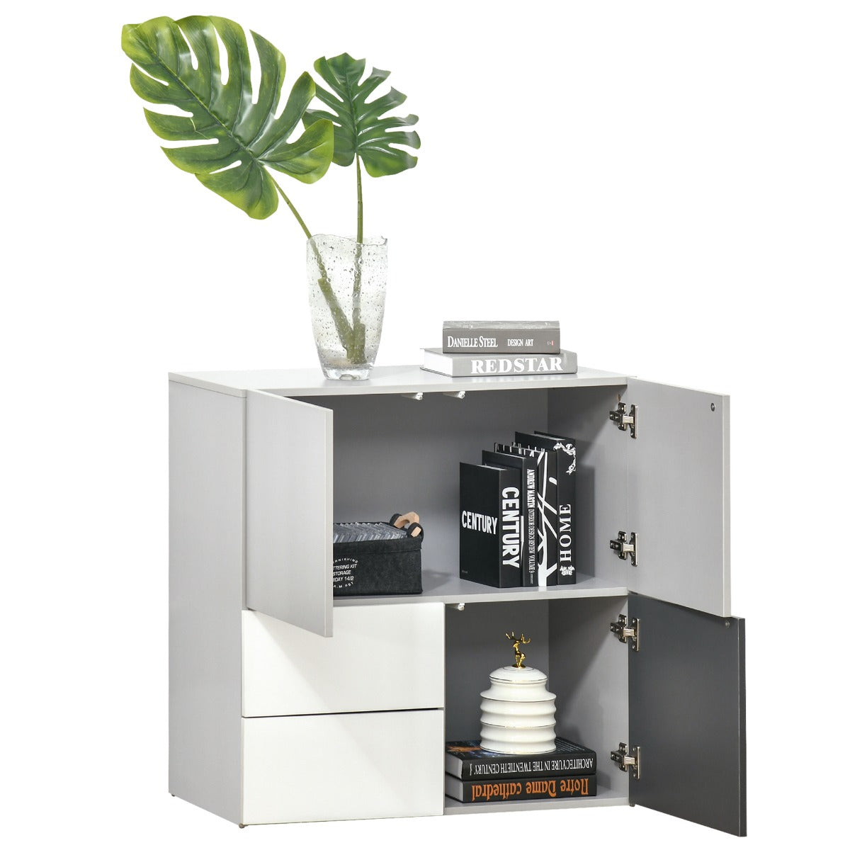Multiuse cabinet with drawers and doors, office living room office furniture - Borgè