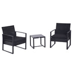MARLO | Outdoor Furniture Balcony Set, Table and 2 Chairs with Cushions - Borge' Group Limited