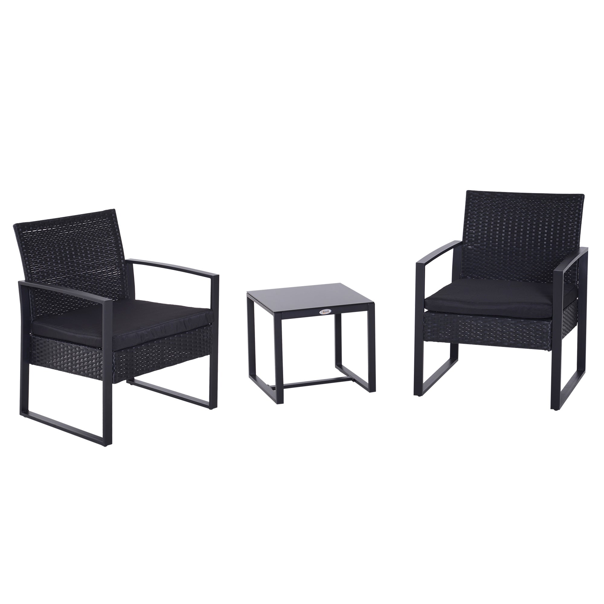 MARLO | Outdoor Furniture Balcony Set, Table and 2 Chairs with Cushions - Borge' Group Limited
