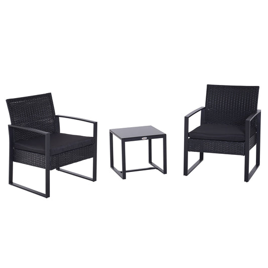 MARLO | Outdoor Furniture Balcony Set, Table and 2 Chairs with Cushions - Borgè