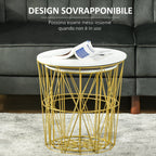 FJURA | Set of 2 Living Room Tables with Removable Top - Borgè