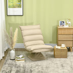 Homcom armchair in 360 Â° swivel padded fabric and reclining at 3 levels 62x62x95cm, beige - Borgè