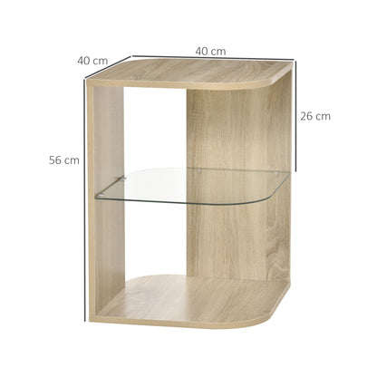 GRETA | Modern Wooden Living Room Table / Unit | 40x40x56cm - Borgè