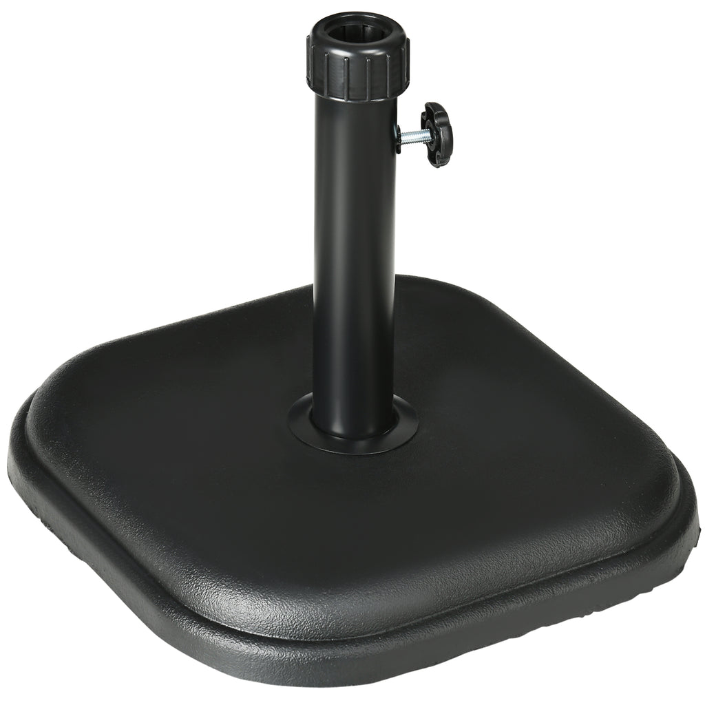 Outsunny base for plastic garden umbrella and 11kg cement, 36x36x31cm, black - Borgè
