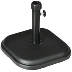Outsunny base for plastic garden umbrella and 11kg cement, 36x36x31cm, black - Borgè