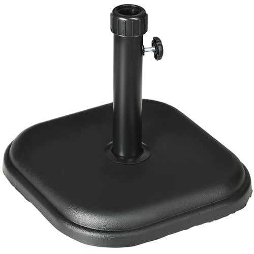 Outsunny base for plastic garden umbrella and 11kg cement, 36x36x31cm, black - Borgè