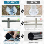 ARMENIA | Portable Garage 4x4m with UV, Rain and Wind Proof Canopy for Vehicles, Weddings and Parties - White - Borge' Group Limited