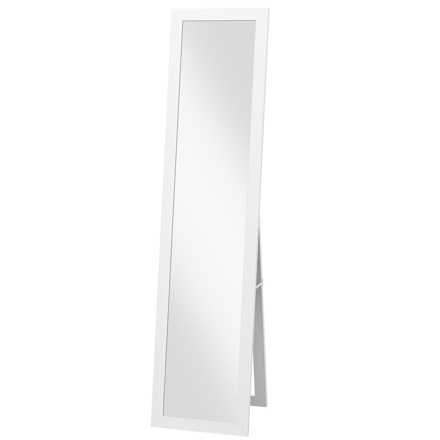 Homcom mirror with MDF frame with feet and hooks for wall use or wall, 37x40x155 cm - Borgè