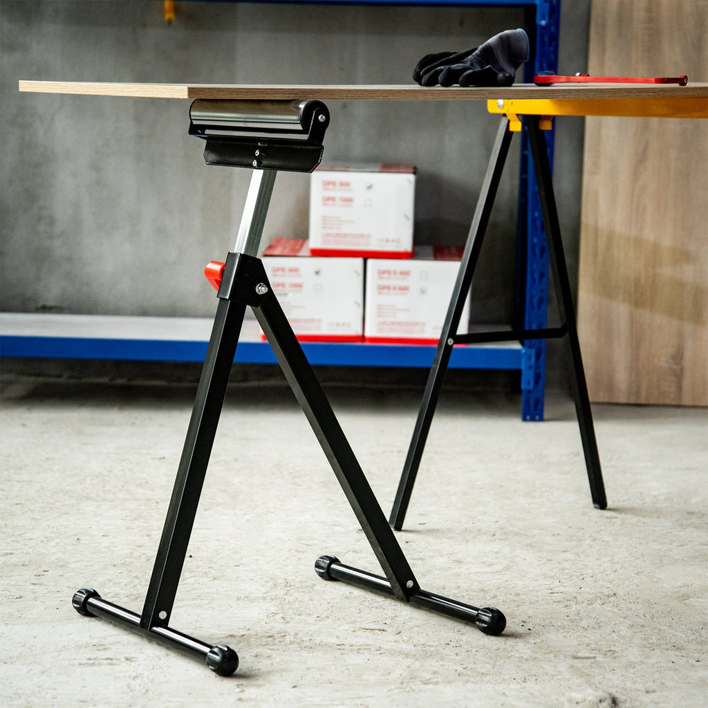 Homcom roller stand at adjustable metal height, folding design and space-saving, 44x50x68-110 cm - Borgè
