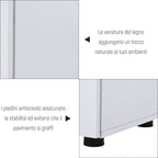 Homcom Multiuse office cabinet with lock - white - Borgè