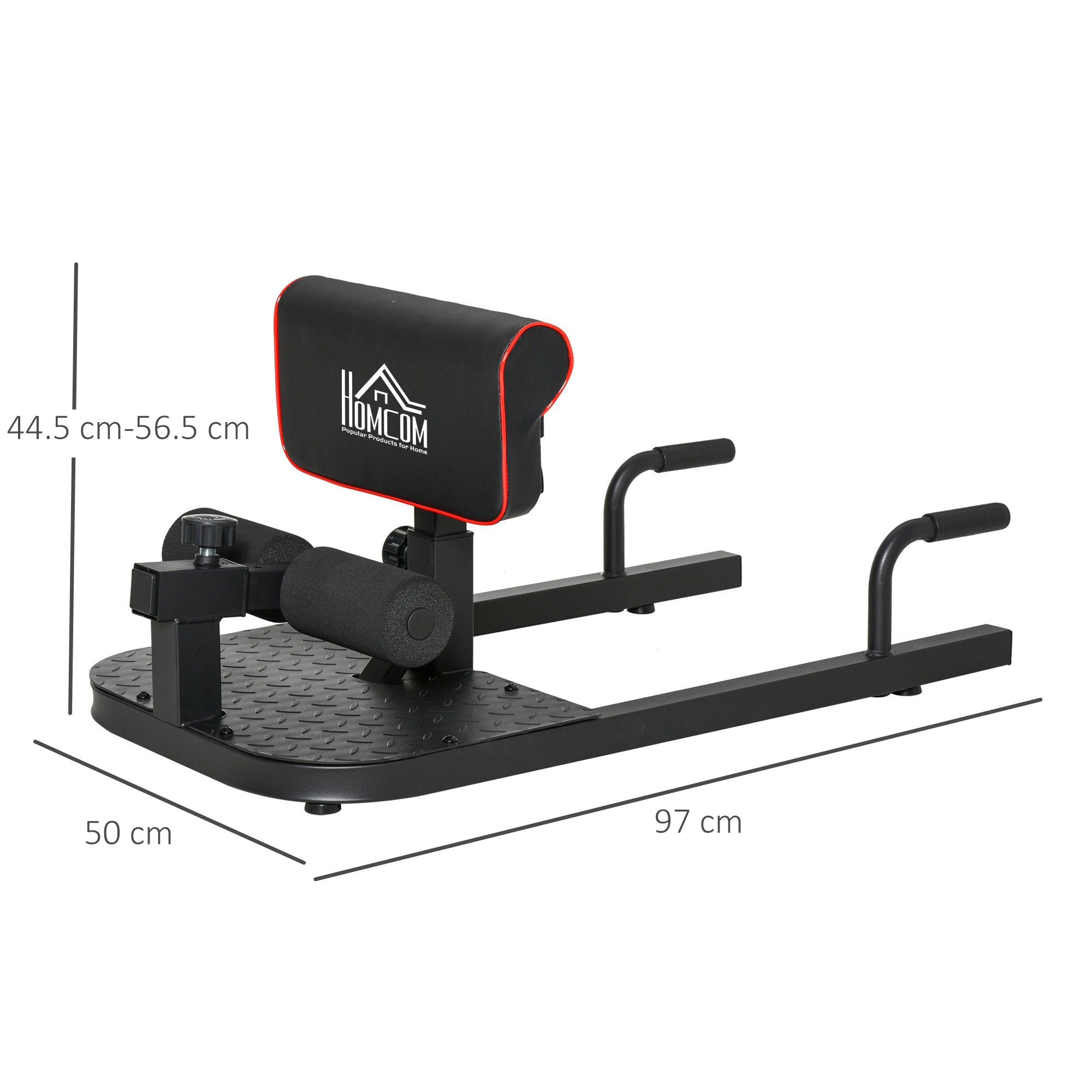 Squat Machine Deep Sissy Squat Sit Up Push Up Adjustable Steel 50x97x44.5-56.5cm - Borge' Group Limited