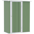Outsunny Garden House Storage | hut in waterproof steel 142x84x189cm - Borgè