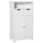 Kleankin Multiuse bathroom cabinet with 2 -door garbance peel and 2 white drawers - Borgè