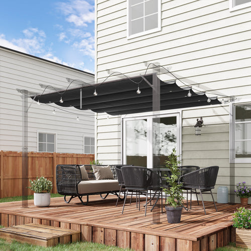 3x3m Garden Gazebo Replacement Canopy with 10 Holes, Polyester Cover, Grey - Borge' Group Limited
