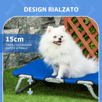 Raised and Foldable Dog Bed for Indoor and Outdoor Use, 59x46x15 cm, Blue - Borge' Group Limited