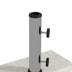 Base Outsunny for garden umbrella 25kg for Ã˜32mm, Ã˜38mm and Ã˜48mm poles, in granite and stainless steel, 45x22.5x40 cm, gray - Borgè