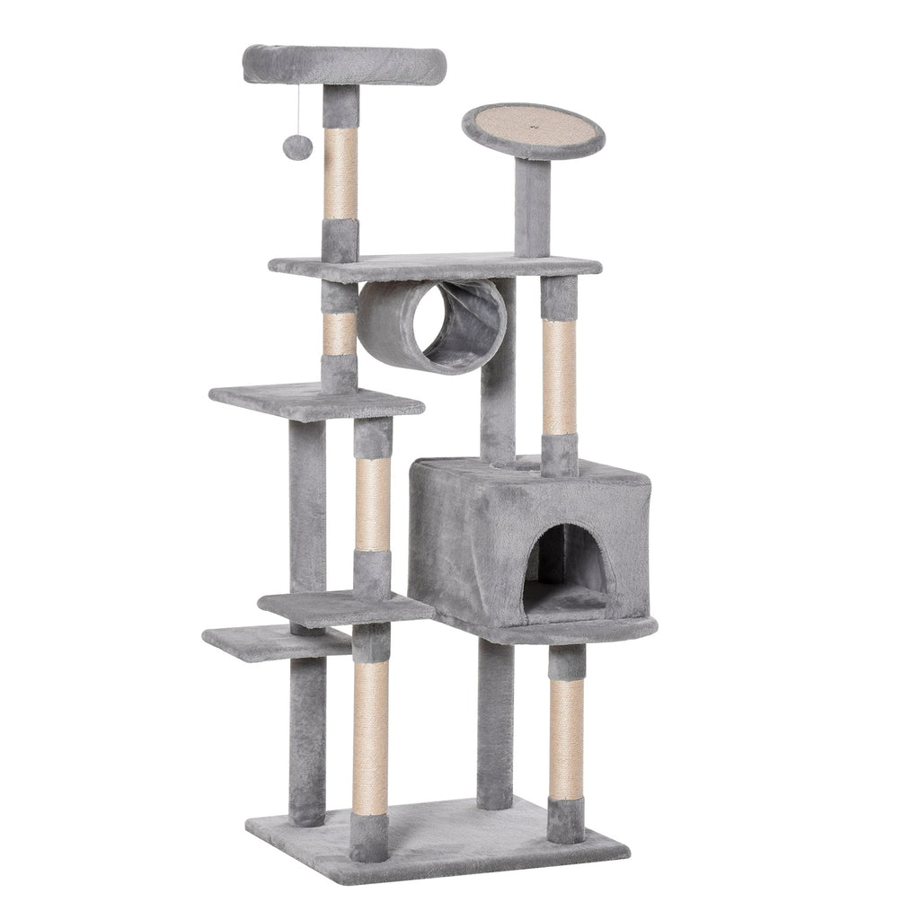 Cat Tree for cats with Scratch Pole 4.5kg Grey - Borge' Group Limited